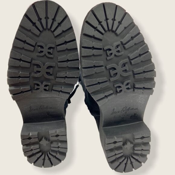 NEW Sam Edelman Jailyn Black Buckled Faux‎ Fur Boots Size 36 Shearling Sherpa 6 - Picture 7 of 10